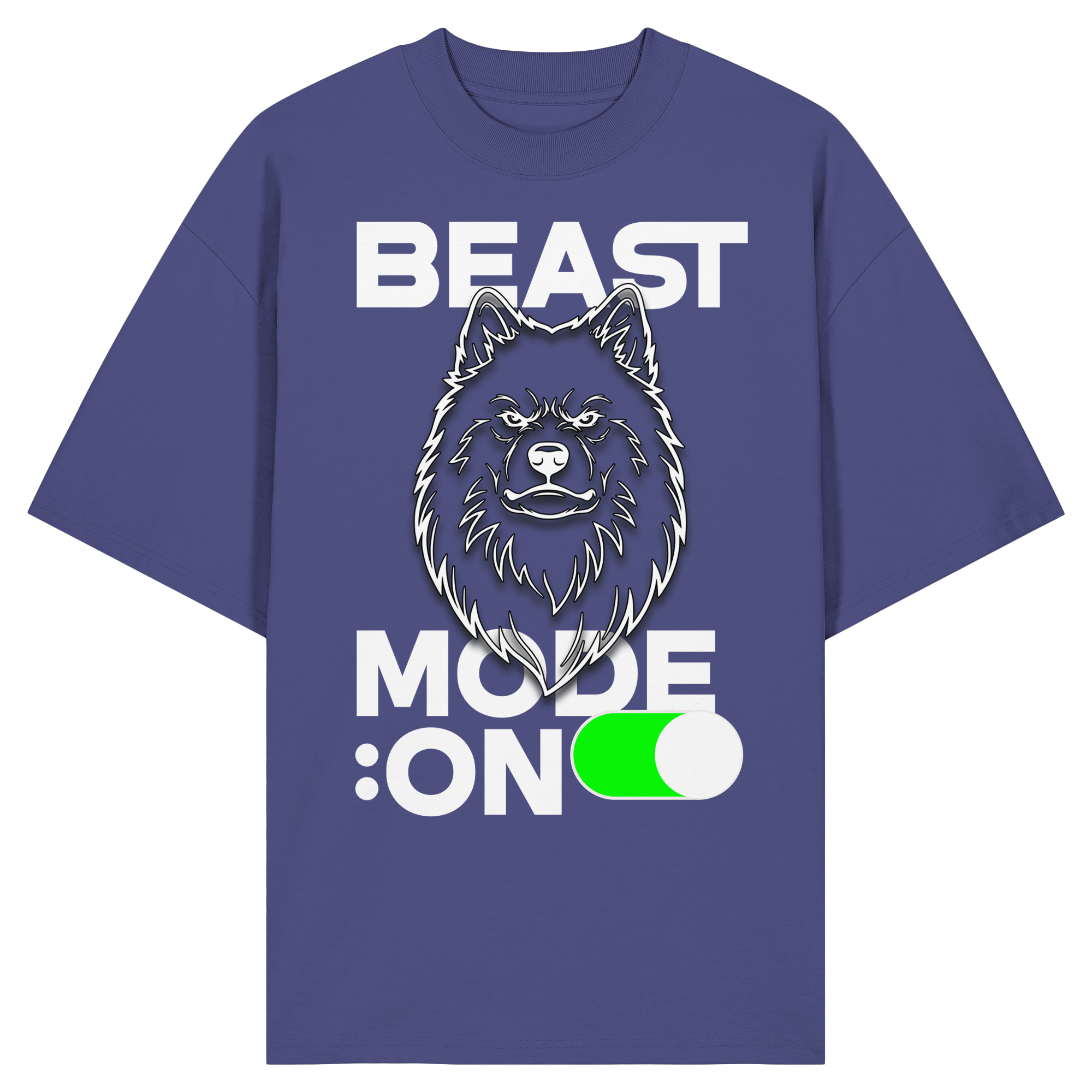 Oversize Beast Mode Weiß - Organic Oversize Shirt