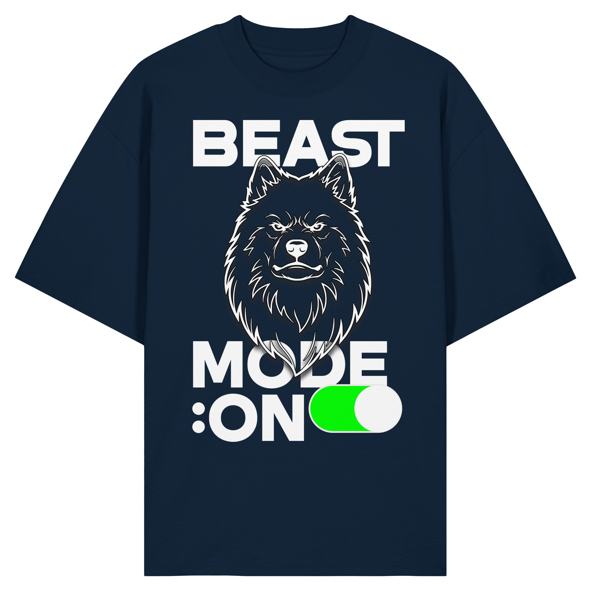 Oversize Beast Mode Weiß - Organic Oversize Shirt