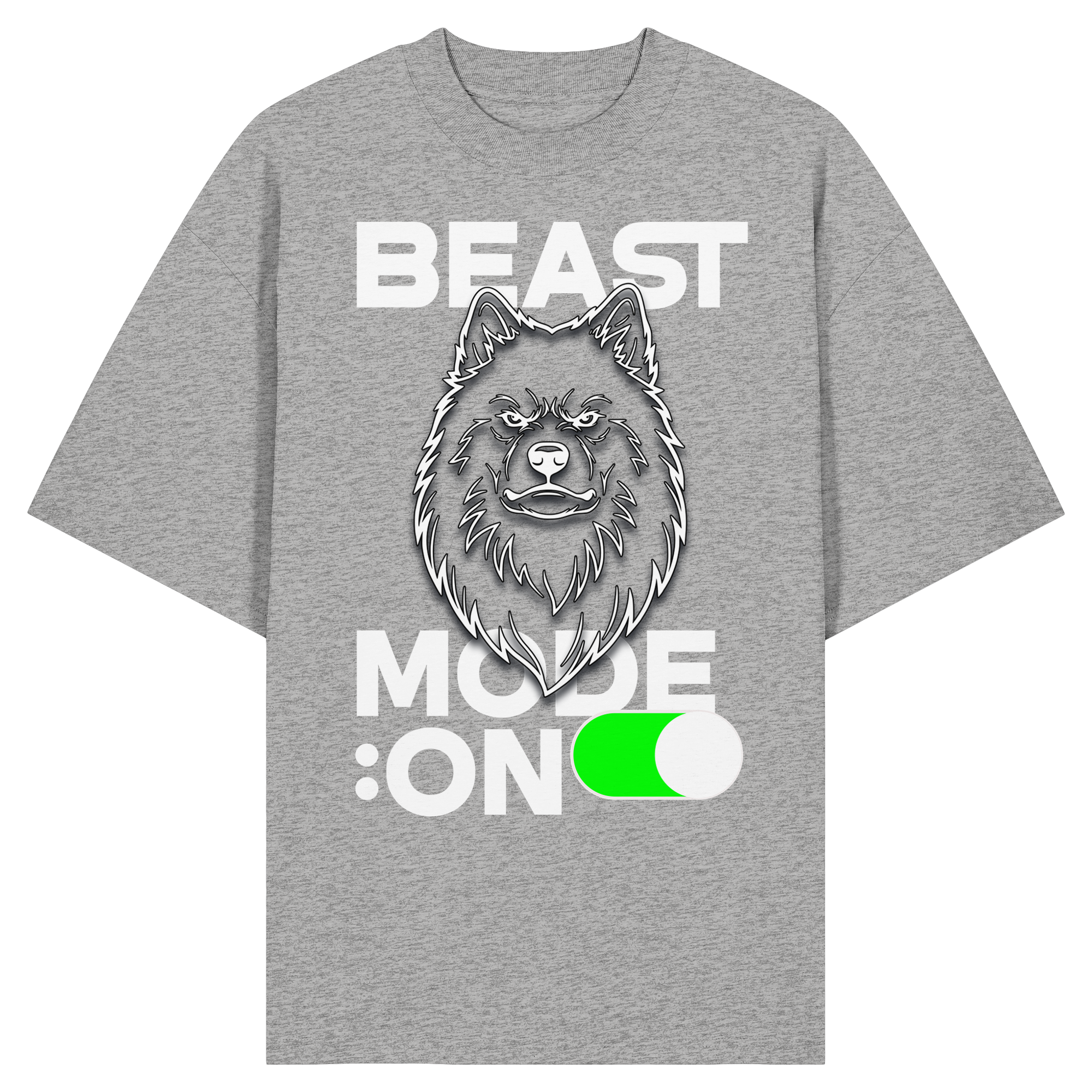 Oversize Beast Mode Weiß - Organic Oversize Shirt
