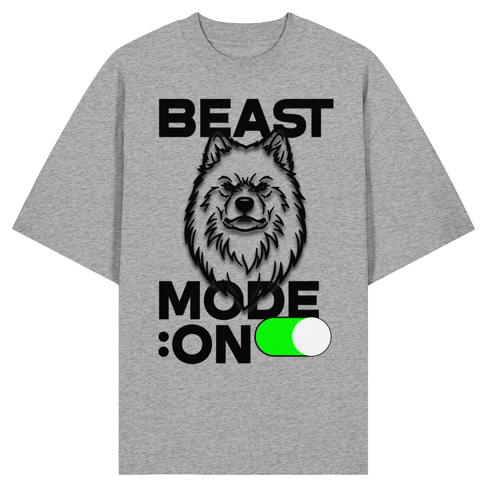 Beast Mode Jede schwarz - Organic Oversize Shirt