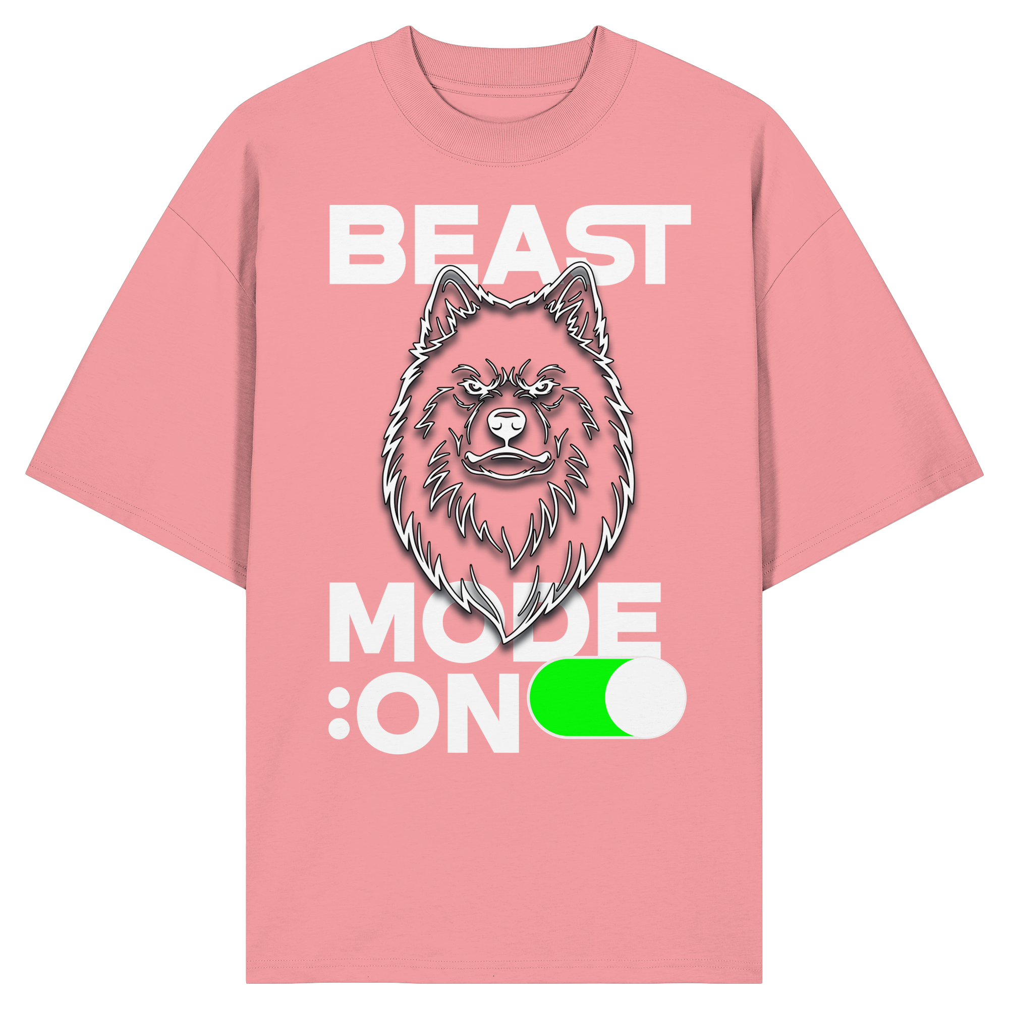Oversize Beast Mode Weiß - Organic Oversize Shirt
