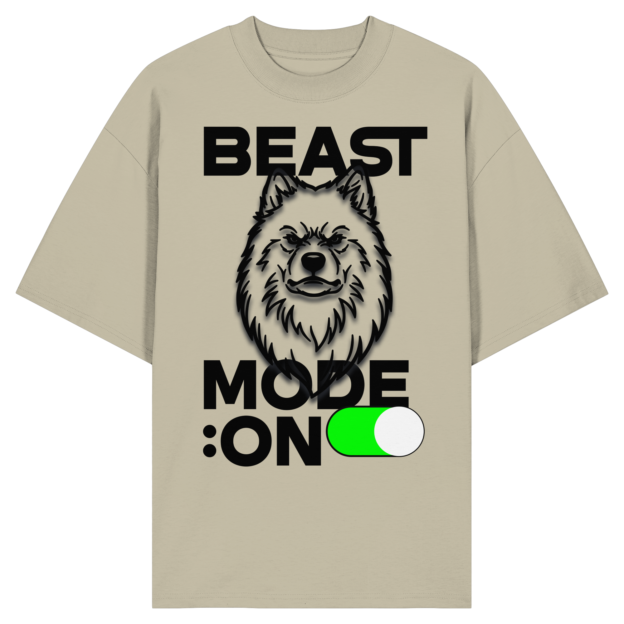 Beast Mode Jede schwarz - Organic Oversize Shirt