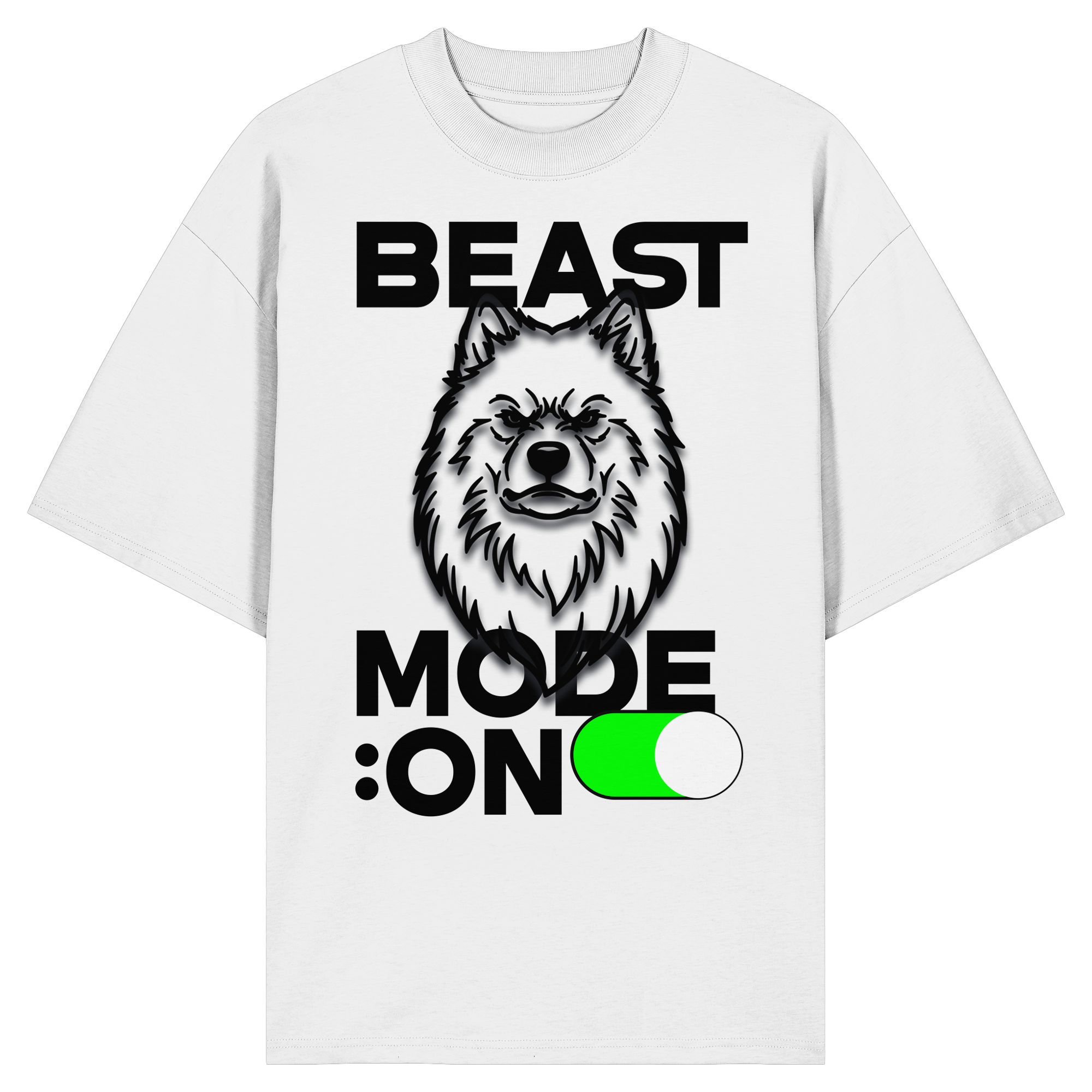 Beast Mode Jede schwarz - Organic Oversize Shirt