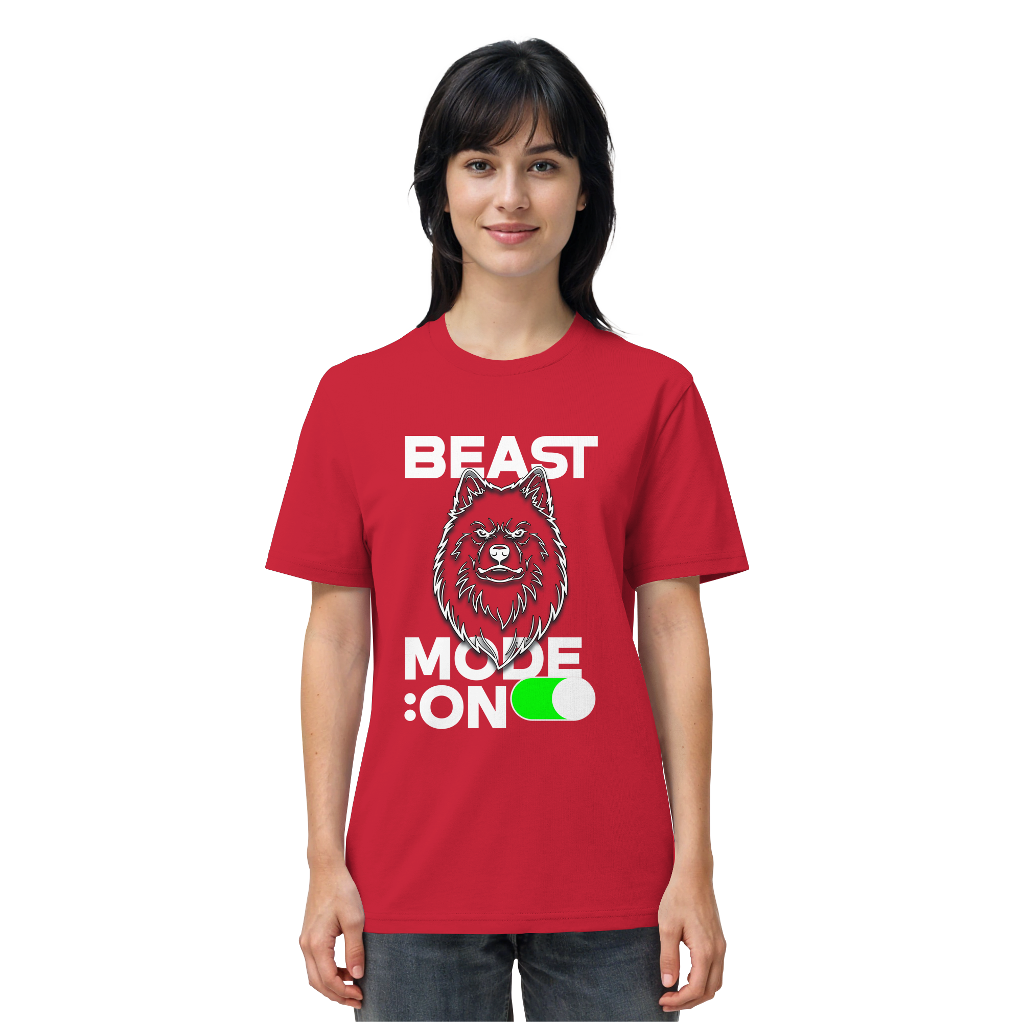 Beast Mode Weiß - Organic Shirt