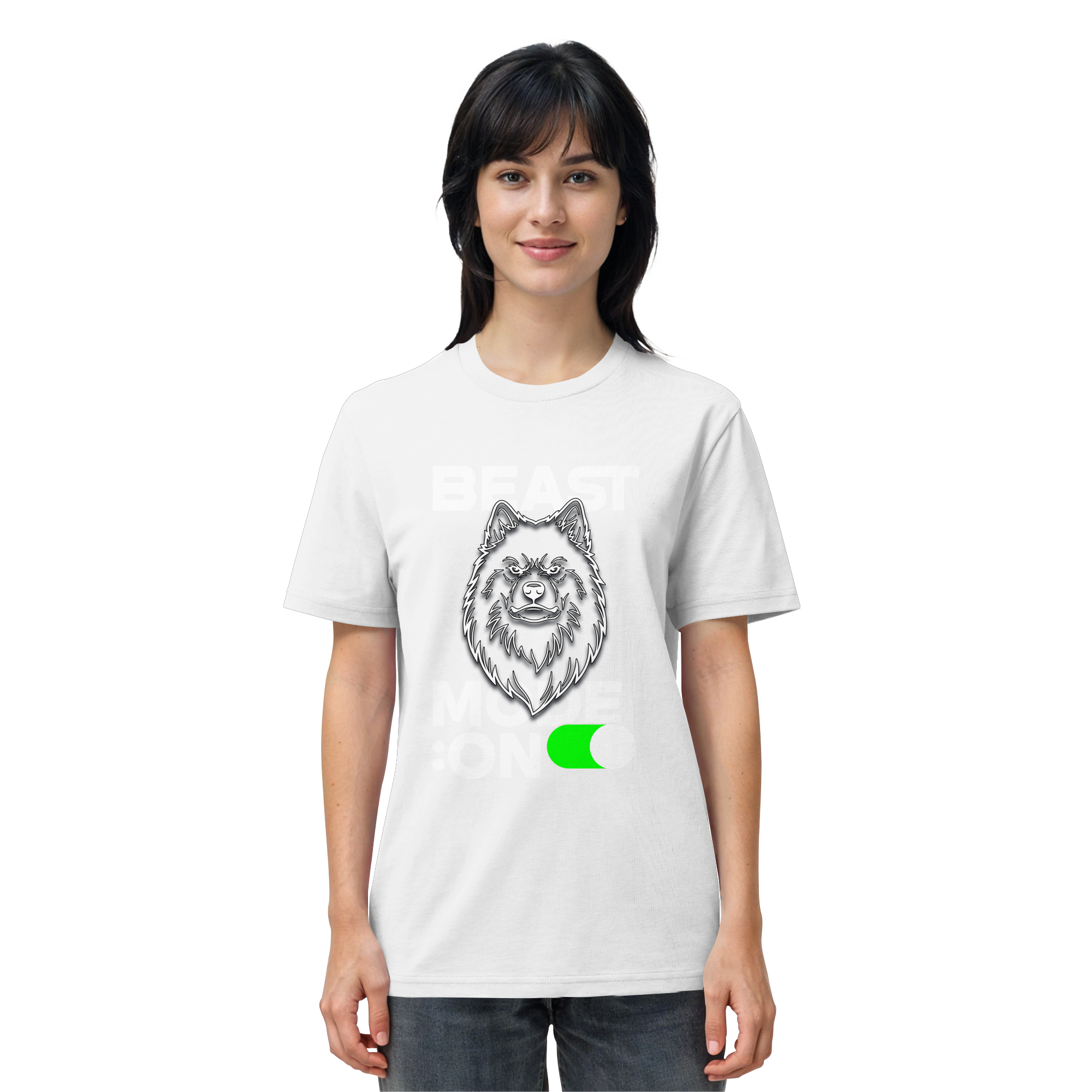 Beast Mode Weiß - Organic Shirt